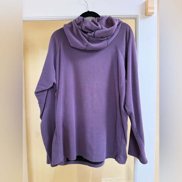 Melanzana Micro Grid Hoodie in Eggplant - Picture 2 of 4